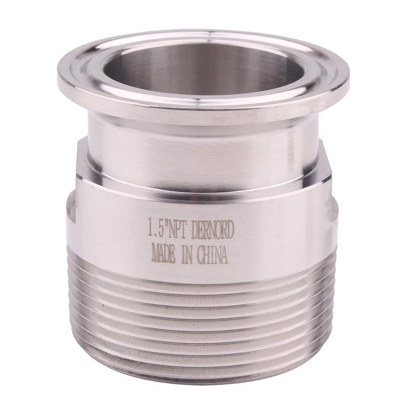 DERNORD 1.5''Tri clamp Adapter to 1.5 inch MNPT Thread Ferrule Sanitary Pipe Fitting - Image 2